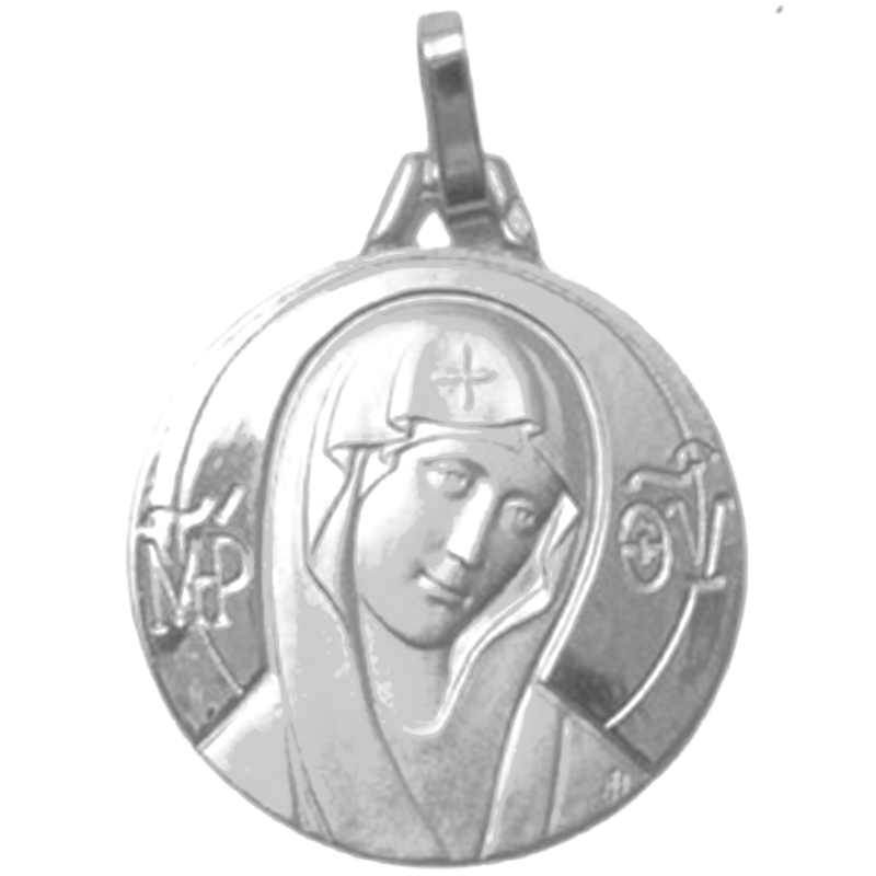Médaille de la Vierge voile - argent