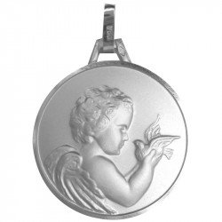 Médaille de l'Ange avec colombe - argent