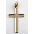 Croix classique 20 mm - plaqué or