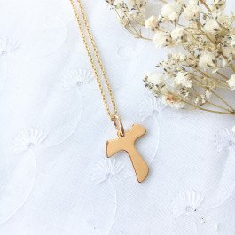 Croix du Tau - plaqué or