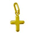Petite croix arrondie 10 mm en or 18 carats