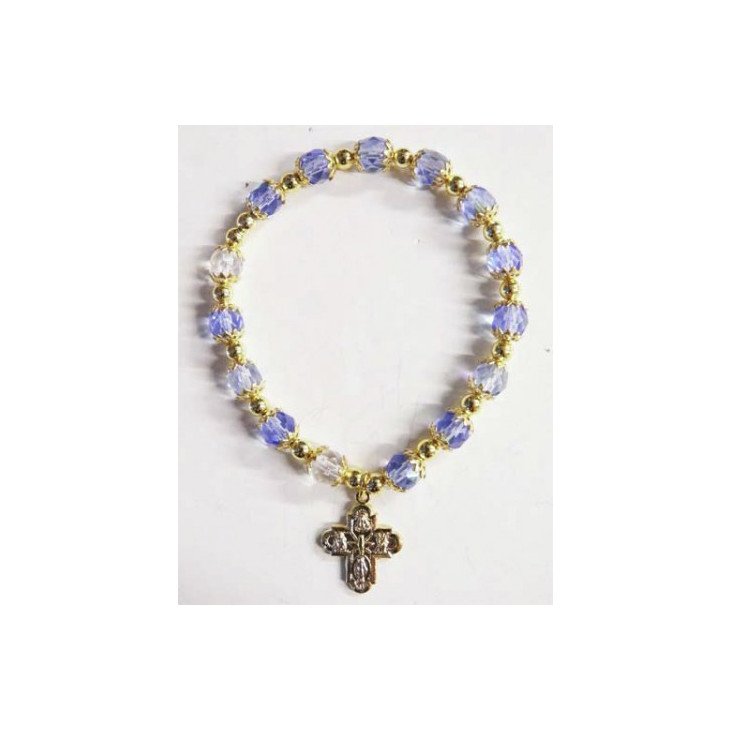 Bracelet doré et grains semi-cristal