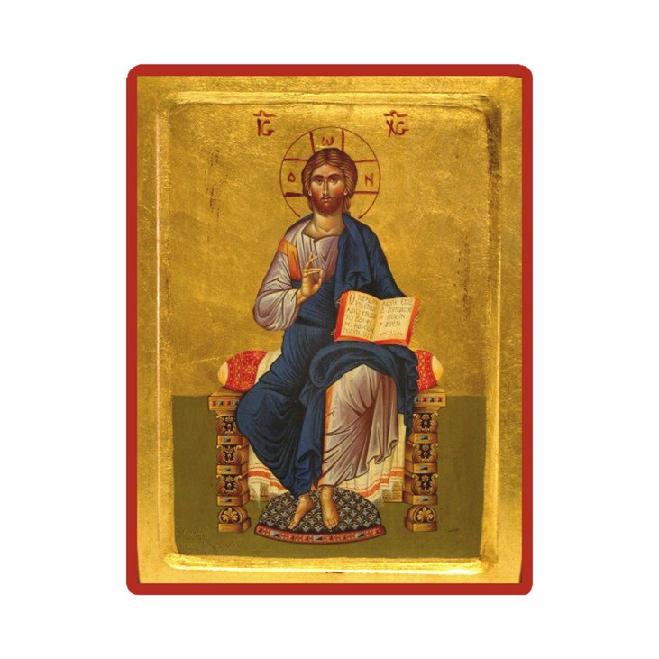 Icône creuse du Christ Intronisé