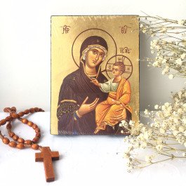 Icône Plate Vierge toute Puissante