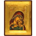 Icône Creuse Vierge de Korsun rouge
