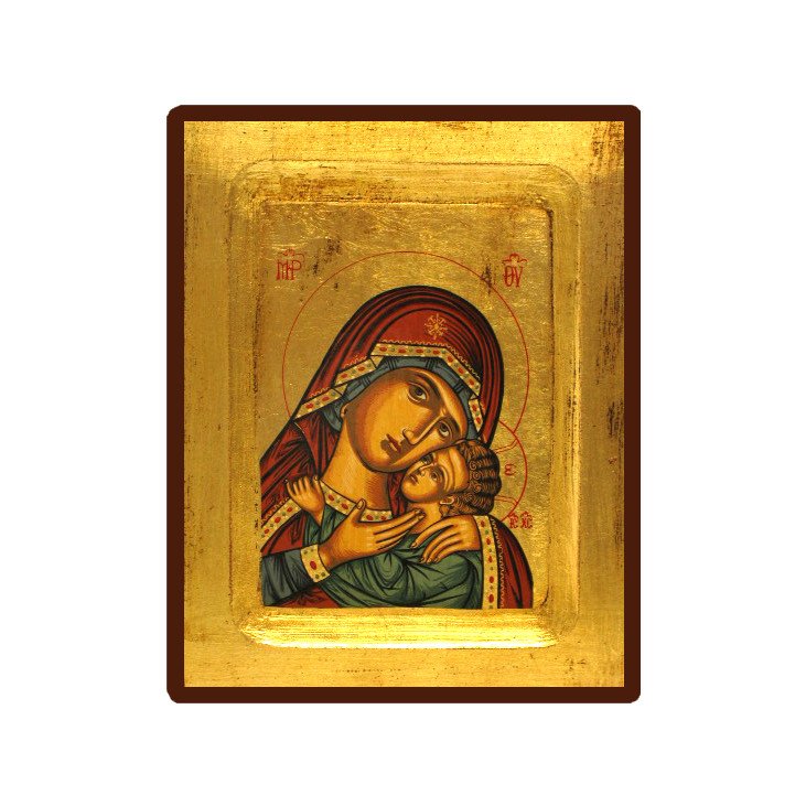 Icône Creuse Vierge de Korsun rouge