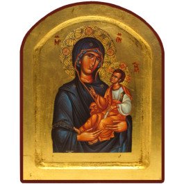 Icône Creuse Arrondie Vierge Toute Puissante