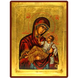 Icône Creuse Vierge Toute Puissante rouge