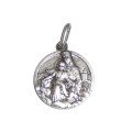 Médaille Scapulaire métal - métal argenté - 18 mm