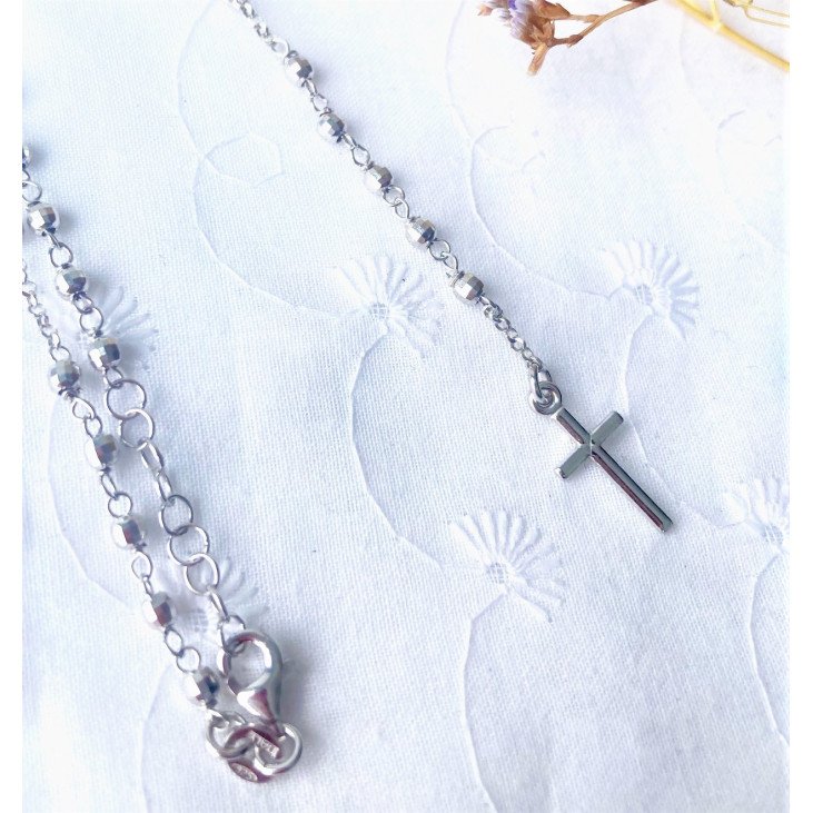 Chapelet en argent - Médaille miraculeuse