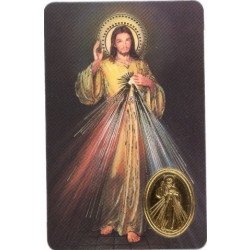 Carte de prière avec poinçon - Christ Miséricordieux