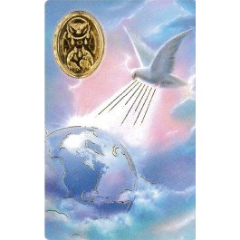 Carte de prière avec poinçon - Saint Esprit