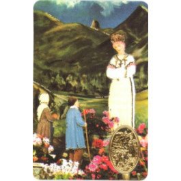 Carte de prière avec poinçon - Notre-Dame de la Salette