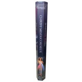 Encens naturel Christ Miséricordieux tube de 20 bâtonnets