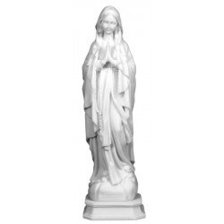 Statue de la Vierge de Lourdes en albâtre - 20 cm