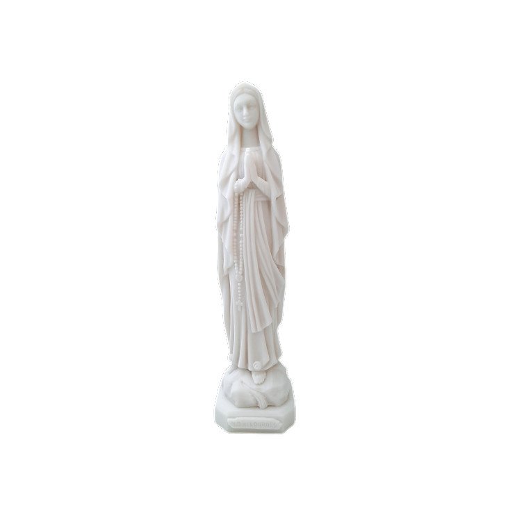 Statue de la Vierge de Lourdes en albâtre - 20 cm
