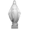 Statue Vierge Miraculeuse blanche en albâtre