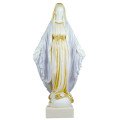 Statue Vierge Miraculeuse colorée en albâtre