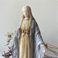 Statue Vierge Miraculeuse colorée en albâtre