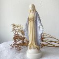 Statue Vierge Miraculeuse colorée en albâtre
