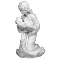 Statue de la Vierge à l'Enfant en albâtre - 10 cm