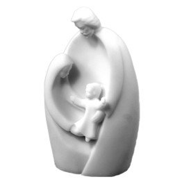 Statuette de la Sainte Famille en albâtre - 12 cm