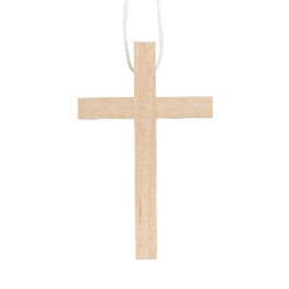 Croix d'aube bois clair - 10 cm