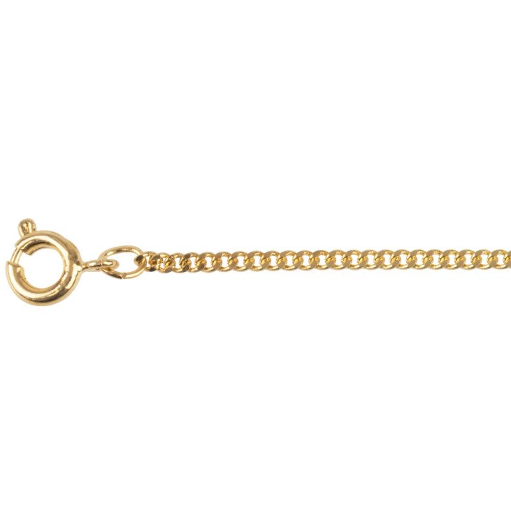 Chaîne maille gourmette 45 cm - 1,2 mm - Plaqué Or