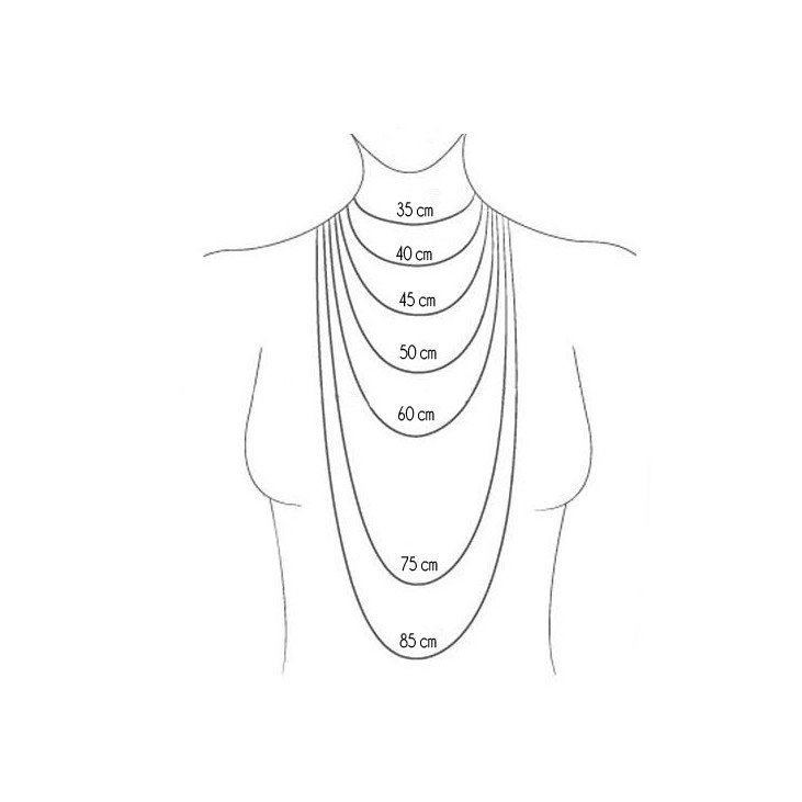 Chaîne maille forçat limée 45 cm - 1,35 mm - Plaqué Or