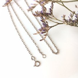 Chaîne maille forçat - 50 cm - Argent