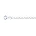 Chaîne maille forçat ronde 1,5 mm - 42-45 cm - Argent