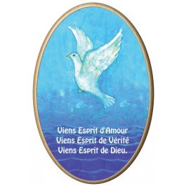 Cadre en bois Maïté Roche "Viens Esprit d'Amour"