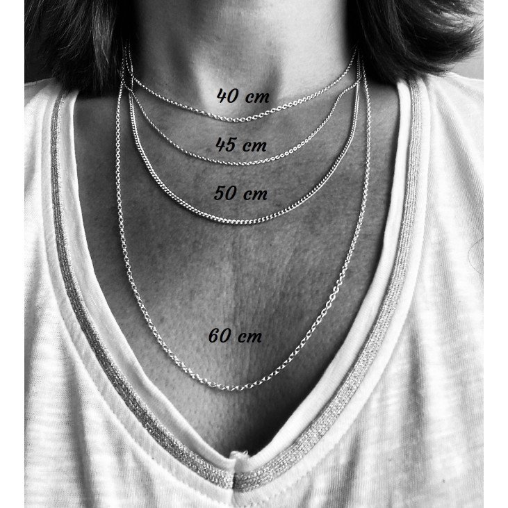 Chaîne maille gourmette en or 18 carats - 55 cm