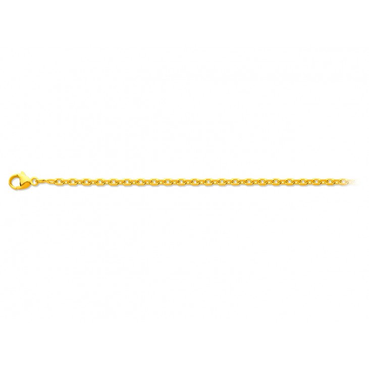 Chaîne maille forçat en or jaune - 40 cm