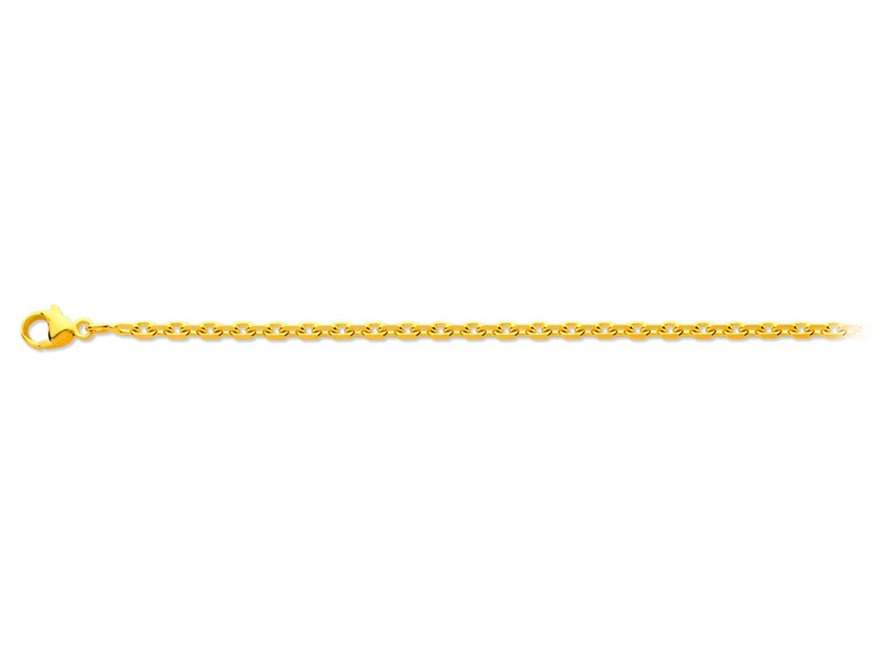 Chaîne maille forçat en or jaune - 45 cm