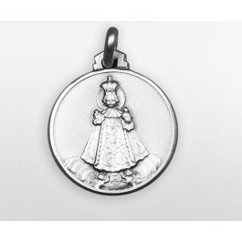 Médaille Enfant Jésus de Prague 16 mm - argent