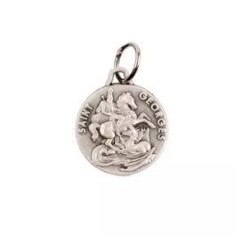Médaille Saint Georges - métal argenté - 15 mm