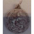 Médaille Saint Georges - métal argenté -  18 mm