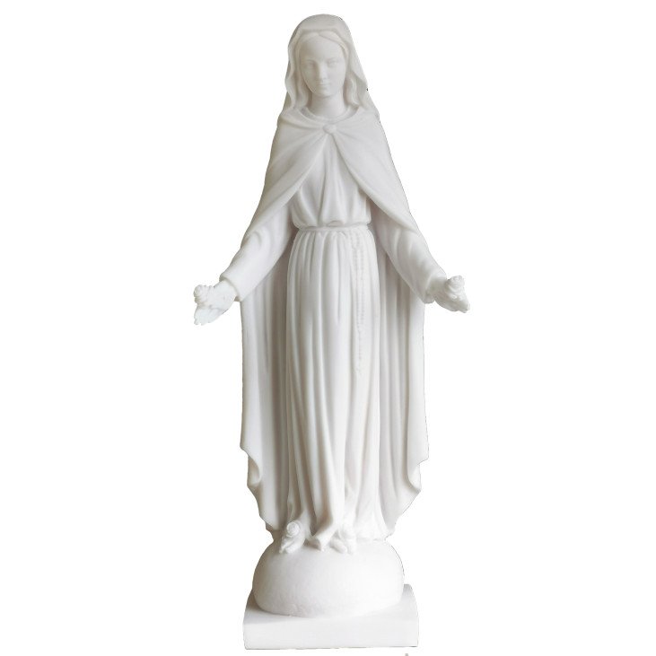 Statue Vierge de Tendresse en albâtre - 43 cm