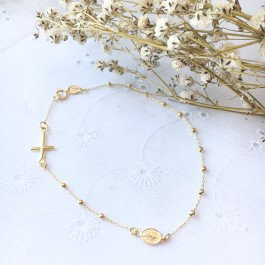 Bracelet chapelet en or