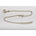 Bracelet Croix - plaqué or