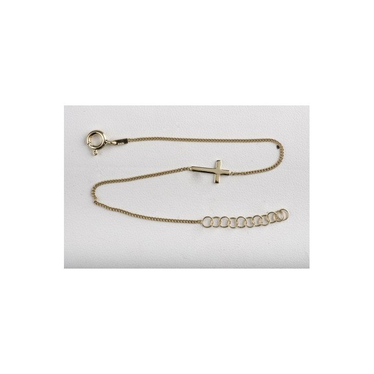 Bracelet Croix - plaqué or