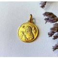 Médaille Sainte Rita portrait - plaqué or