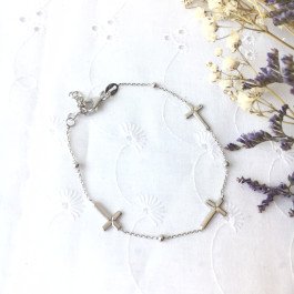 Bracelet 3 croix - Argent