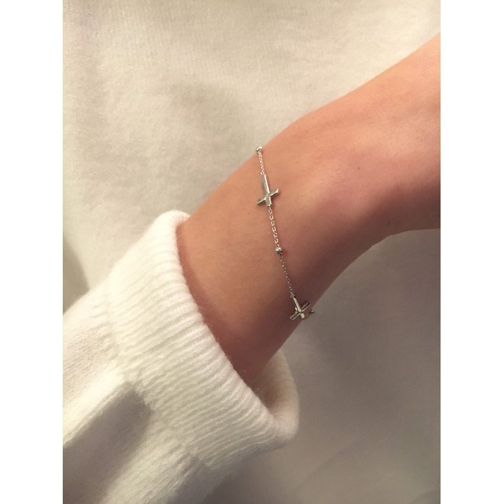 Bracelet 3 croix - Argent