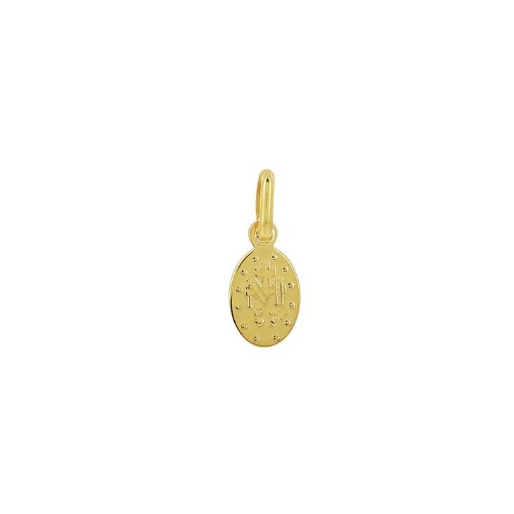 Médaille Miraculeuse 8 mm  en or 18 carats