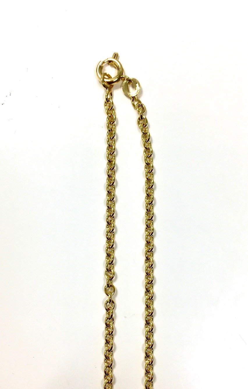 Chaine Maille forçat ronde en plaqué or 60 cm