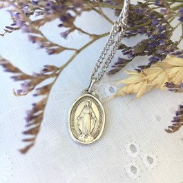 Médaille Miraculeuse bord poli - Argent