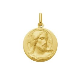 Médaille Christ 18 mm - plaqué or