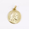 Médaille Christ rédempteur 18 mm - plaqué or
